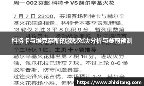 科特卡与埃克奈斯的激烈对决分析与赛前预测
